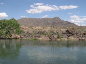 Turtleback Mountain That's the Rio Grande in the foreground